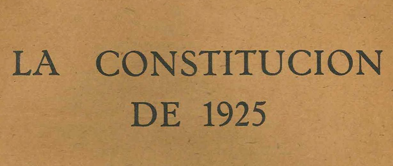La costitución para conocer como se pensaba antes desde 1925